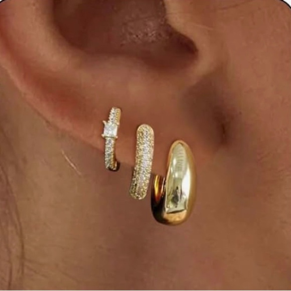 Elegant Gold and Silver Hoop Earrings